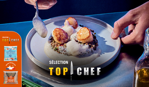 Noix de Saint-Jacques nacr&eacute;es, lentilles vertes et onctuosit&eacute; de vin jaune par Matteo